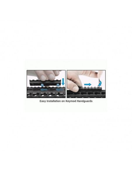 Rail Picatinny/Weaver da 8 slot per Guardamano UTG Leapers modello PRO Keymod  PRODUTTORE: Leapers UTG MTURS04M