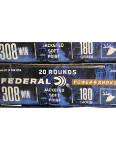 Cartucce Colpi  Munizioni Federal Ammunition Soft Point Calibro 308W 180 gr 20 pezzi 2