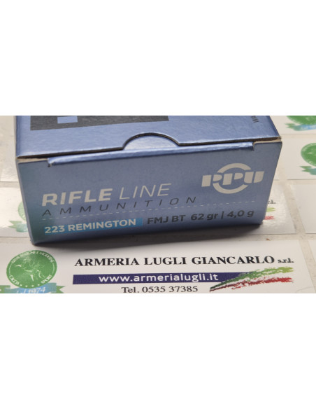 Cartucce Munizioni Colpi PPU Rifle line calibro 223 Remington Fmj bt 62 grani 4,0 g