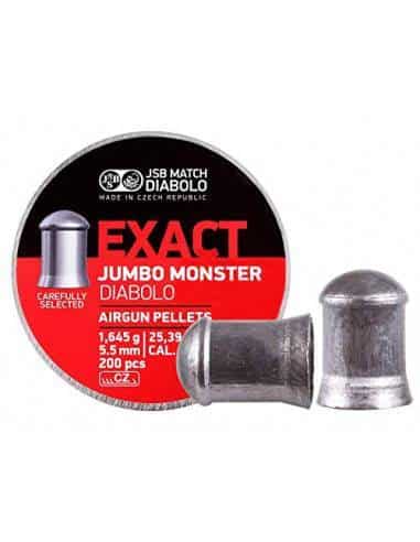 Jsb Match diabolo Exact Jumbo Monster .22 Cal, 25.39 Grains, Domed, 200 ct