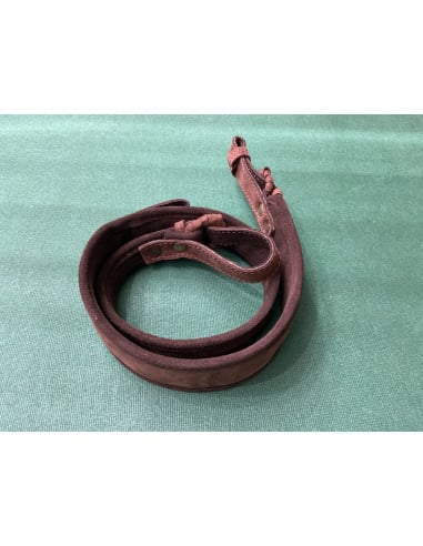 Bretella Cinghia per carabine scamosciata marrone morbida spalla larga lunga per carabina lunga 1 metro fatta in Italia