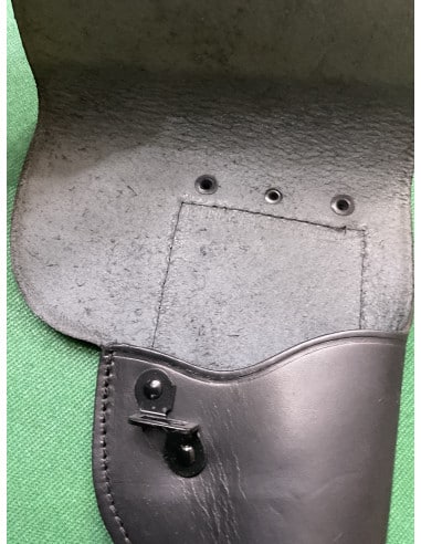 Fondina nera in cuoio con supporti Radar 95/55 per Beretta modello 92-S
