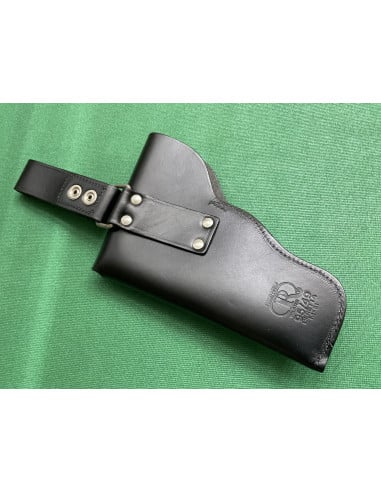 Fondina in cuoio nero Radar con bratella 95/49 per pistola Beretta 81 e 84