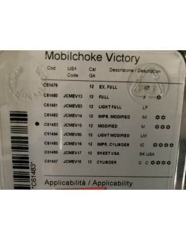 Strozzatore Beretta C61483 esterno + 25 mm Mobilchoke Victory calibro 12 *** (modified)