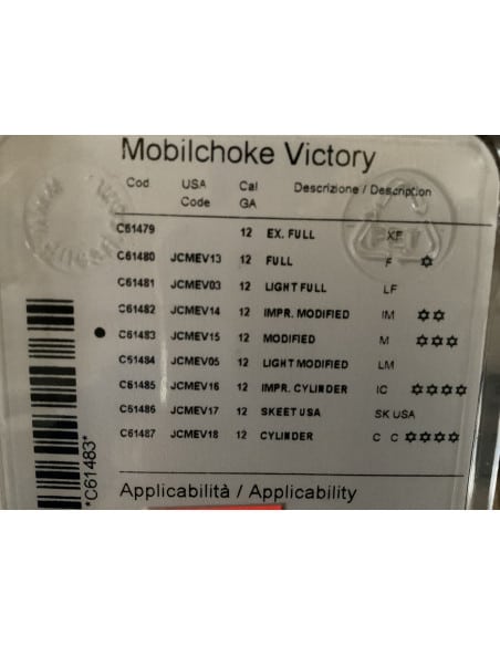 Strozzatore Beretta C61483 esterno + 25 mm Mobilchoke Victory calibro 12 *** (modified)
