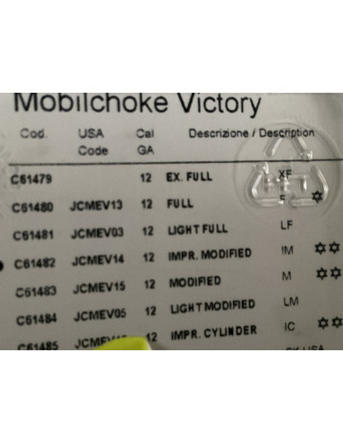 Strozzatore Mobilchoke Victory Prolungato 25mm Cal. 12 C61482  2 TSELLE