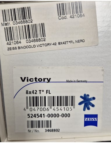Binocolo Zeiss Victory - 42 8x42 T FL NERO 421064