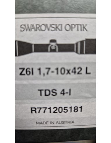 Ottica Canocchiale da caccia Swarovski optik Z6I 1,7-10X42 L  TDS 4-I