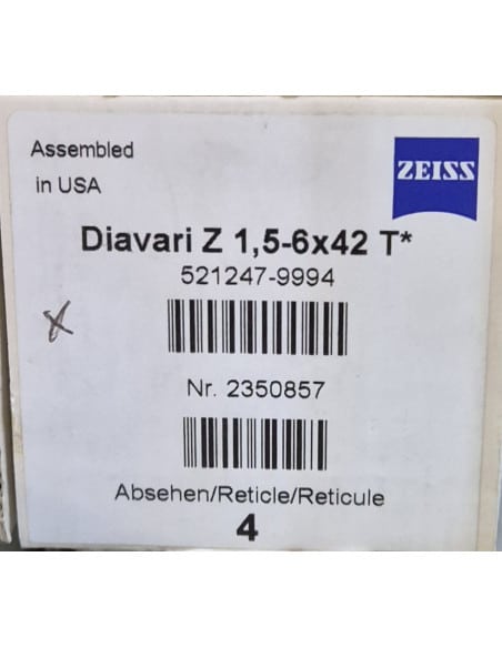 Ottica da battura Ar15 m4 Zeiss Diavari Z 1,5-6x42  4