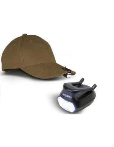 KONUS 3911 KonusCAP 3 lampade LED da applicare al cappello per caccia e pesca