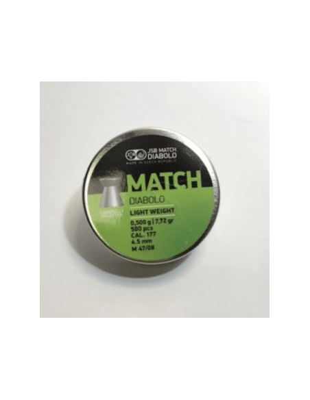 PALLINI JSB MATCH LIGHTWEIGHT0,500 n.500 pezzi calibro 4,5