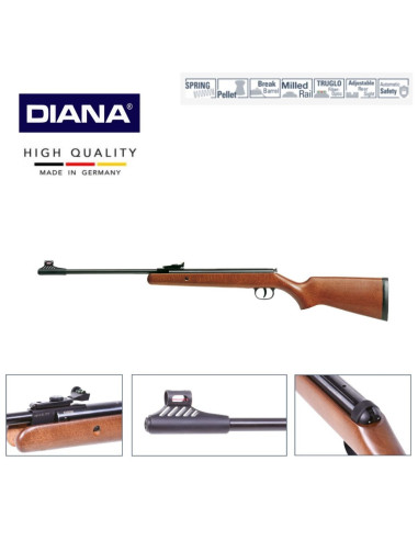 DIANA LEGNO  CARABINA F240 TWO FORTY -7,5j CALIBRO 4,5 ARMA LIBERA VENDITA