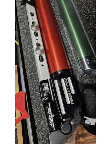 Pistola libera vendita PCP Pardini armi  k12 pistola calibro 4,5 colore rossa e secondo sebatoio verde copricanna grigia