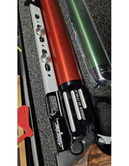 Pistola libera vendita PCP Pardini armi  k12 pistola calibro 4,5 colore rossa e secondo sebatoio verde copricanna grigia