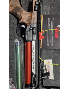 Pistola libera vendita PCP Pardini armi  k12 pistola calibro 4,5 colore rossa e secondo sebatoio verde copricanna grigia