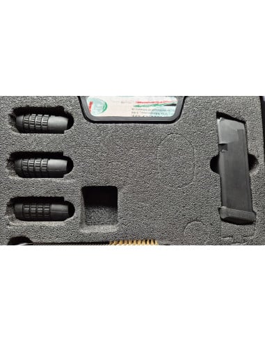 Pistola semiautomatica calibro 9x19 Derya modello MDY9 4' pollici in polimero verde oliva e nera