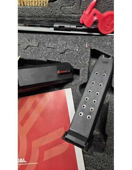 Pistola semiautomatica calibro 9x19 Derya modello MDY9 4' pollici in polimero verde oliva e nera