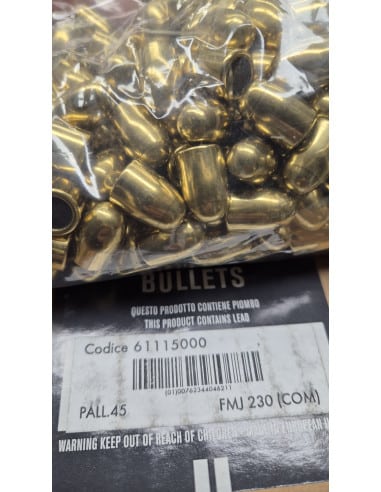 FIOCCHI Palle ogive  calibro 45 FMJ 230gr conf.250 pz 61115000