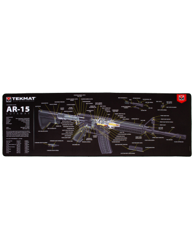 Tappeto pulizia armi TekMat AR-15 Cutaway Ultra Premium Gun Cleaning Mat, 44" W x 15" Hx 0.25" T, Multi-Color - R44-AR15-CA