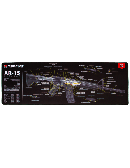 Tappeto pulizia armi TekMat AR-15 Cutaway Ultra Premium Gun Cleaning Mat, 44" W x 15" Hx 0.25" T, Multi-Color - R44-AR15-CA