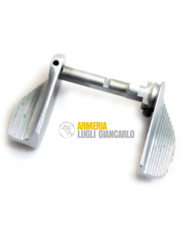 SICURA TANFOGLIO  LEVA SCATTO AMBIDESTRA MAGGIORATA FUSTO ACCIAIO ARGENTO 04FSL00011