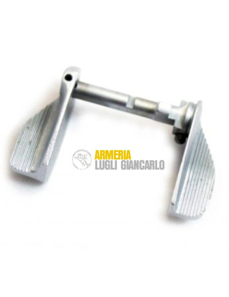 SICURA TANFOGLIO  LEVA SCATTO AMBIDESTRA MAGGIORATA FUSTO ACCIAIO ARGENTO 04FSL00011