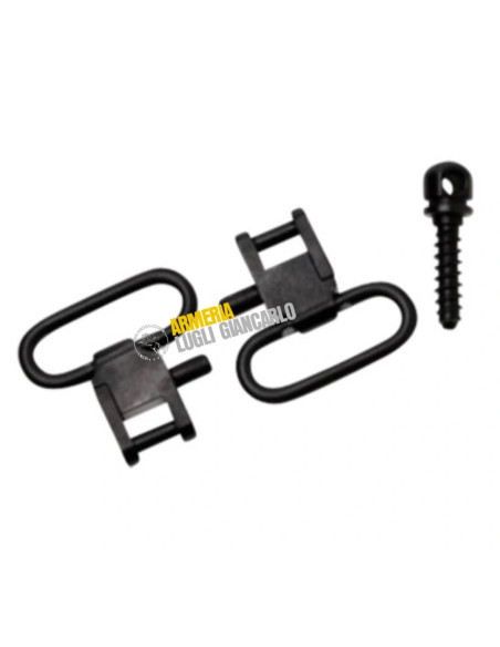 Set 2 magliette attacchi cinghia per armi fucili brapidi e vite per calci da legno Applicabile a tutti i calci da caccia. C62155