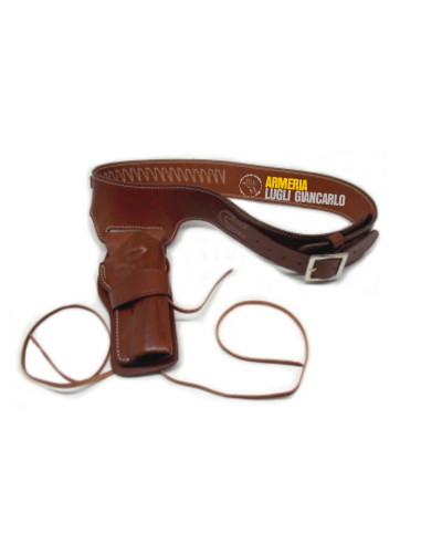 Vega holster 1CA52 cinturone western Single Action in cuoio ingrassato marrone /tasn taglia Smal  6 pollici revolver