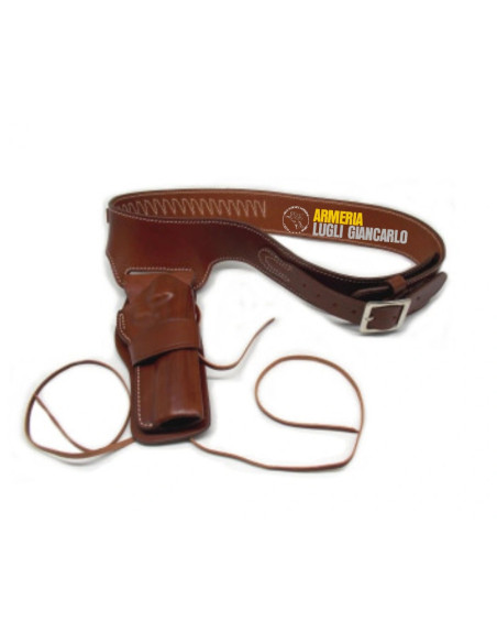 Vega holster 1CA52 cinturone western Single Action in cuoio ingrassato marrone /tasn taglia Smal  6 pollici revolver