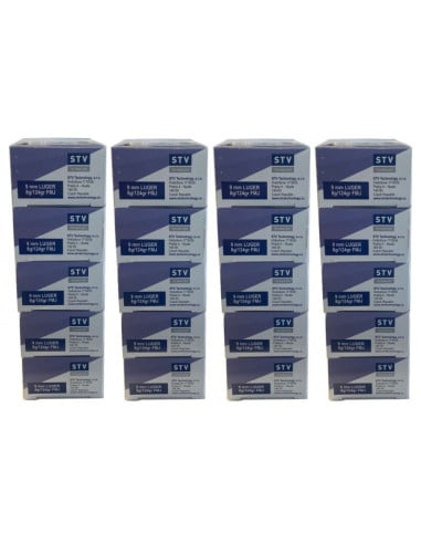 STV CARTUCCE SCORPIO CALIBRO 9 LUGER 9x19 FMJ 124grs Conf. da 50pz STV SKORPIO MUNIZIONI 9MM LUGER 124GR 50PCS FMJ COD: SV-9.124