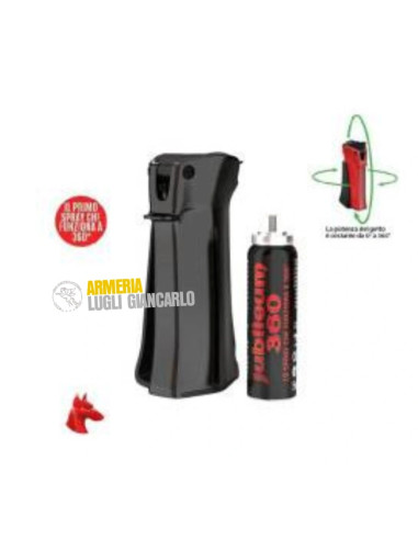 Defence systemSpray al peperoncino jubileum-360 getto balistico 20 ml nero defence system grande