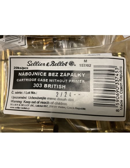 Bossoli per carbina Sellier & Bellot calibro 303 British 20 bossoli