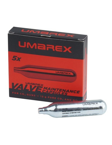 5 Bombole armi Co2 autopulenti Umarex Walther per Manutenzione codice 4.1683 CO2 Soft Air Gas 12 g