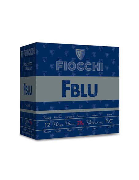 Cartucce calibro 12 fiocchi FBLU 24 grammi 25 cartucce