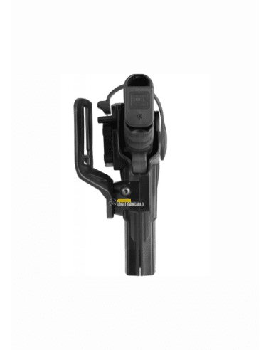 FONDINA IN POLIMERO CON DOPPIO SISTEMA SICUREZZA PER PISTOLE GLOCK MODELLO 17 22 31 37  DAA8 04 ACE holster