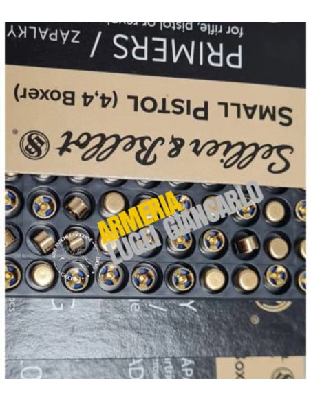 Inneschi per pistola Sellier&Bellot small pistol 4,4 boxer 1000 pezzi SELLIER&BELLOT INNESCHI SMALL PISTOL