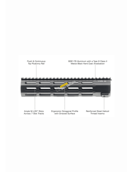 UTG PRO® Super Slim SD Free Float M-LOK® handguard, 10" SKU MTU045XLM per fucili m4 ar15