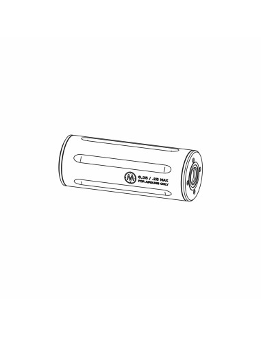 Moderatore di suono specifico per carabine pcp modelli AIR MAKS ARMS KATRAN e KRAIT per calibro 6,35 4,5 5,5  40mm S