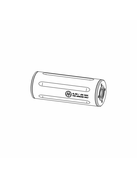Moderatore di suono specifico per carabine pcp modelli AIR MAKS ARMS KATRAN e KRAIT per calibro 6,35 4,5 5,5  40mm S