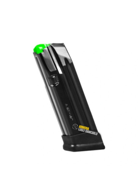 Caricatore in acciaio per pistole Glock modelli 19 calibro 9mm, 18 colpi, nero - Mec-Gar Codice CR000273