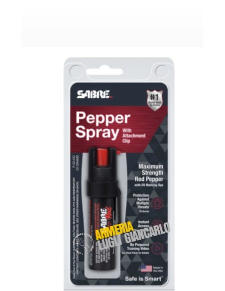 SABRE PEPPER SPRAY WITH ATTACHMENT CLIP RAM22OC