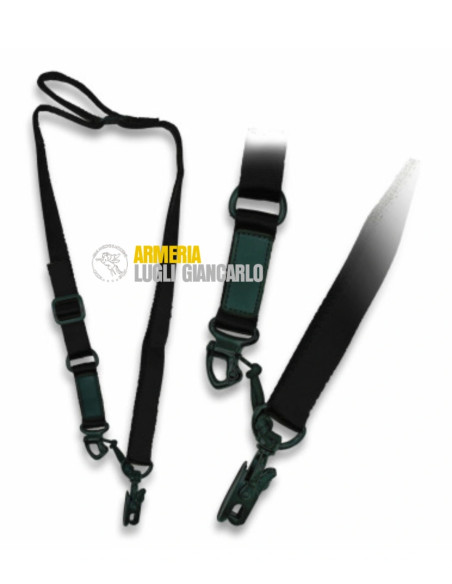 Porta arma Barbaric nero con blocco di sicurezza fibia in ABS moschettone con anello metallico