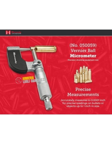 050059 Hornady Vernier Ball Micrometer HORNADY – 050059 VERNIER BALL MICROMETER