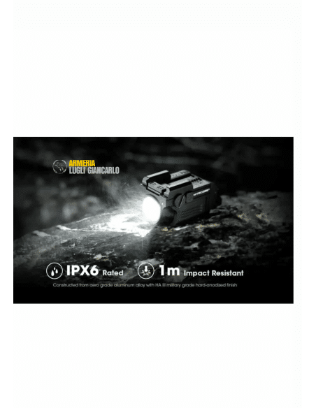 Nitecore torce per armi  NPL25 Weapon Light 900 lumens e 255 metri - Torcia LED ricaricabile per pistola