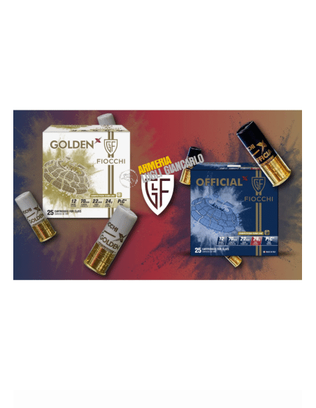Cartucce da tiro Fiocchi calibro 12 Official X 24 grammi piombo 7,5 camerata 70 mm