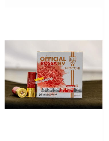 Fiocchi calibro 12 cartucce Official Rossa HV  28 grammi piombo 7,5 cartucce da tiro