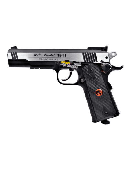 BRUNI PISTOLA CO2 MOD. US COMBAT CAL.4,5 BB CN 816 FULL METAL SILVER LIBERA VENDITA (BR- 601MS) PS000160