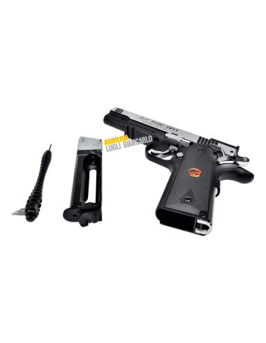 BRUNI PISTOLA CO2 MOD. US COMBAT CAL.4,5 BB CN 816 FULL METAL SILVER LIBERA VENDITA (BR- 601MS) PS000160