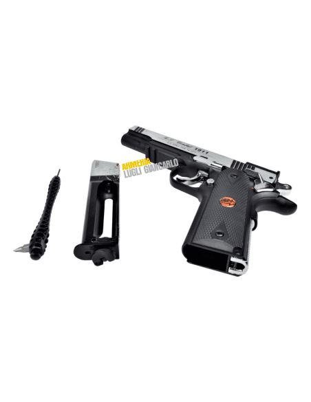 BRUNI PISTOLA CO2 MOD. US COMBAT CAL.4,5 BB CN 816 FULL METAL SILVER LIBERA VENDITA (BR- 601MS) PS000160