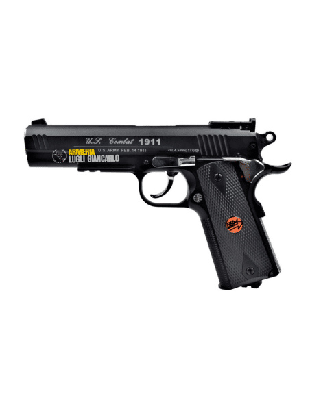 BRUNI PISTOLA CO2 MOD. US COMBAT FULL METAL NERA CAL.4,5 BB CN 816 LIBERA VENDITA (BR-601MB) PS000161